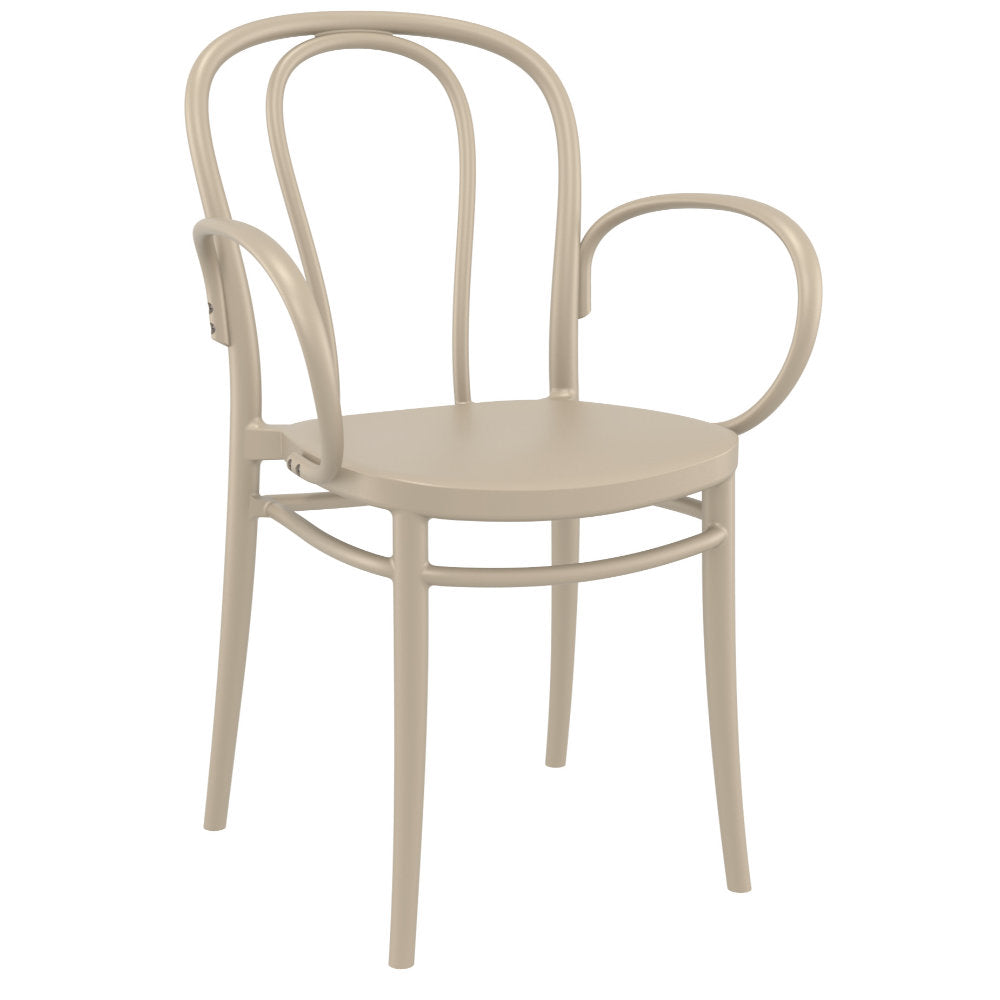 Compamia Victor XL Resin Outdoor Chair Black/Dark Gray/Taupe/Olive Green/White - Set of 2