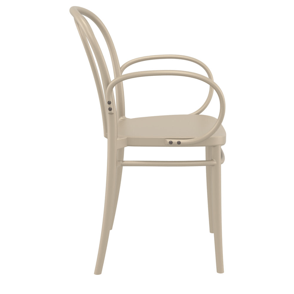 Compamia Victor XL Resin Outdoor Chair Black/Dark Gray/Taupe/Olive Green/White - Set of 2