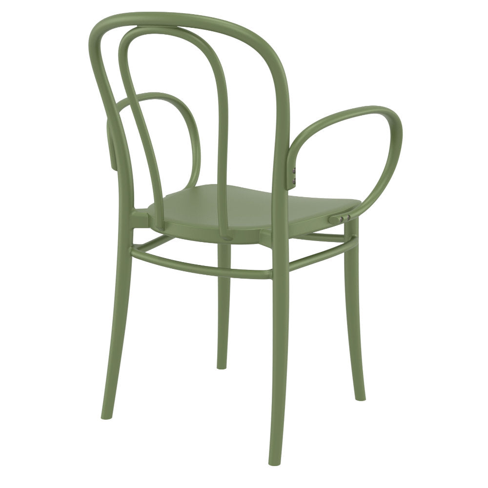 Compamia Victor XL Resin Outdoor Chair Black/Dark Gray/Taupe/Olive Green/White - Set of 2