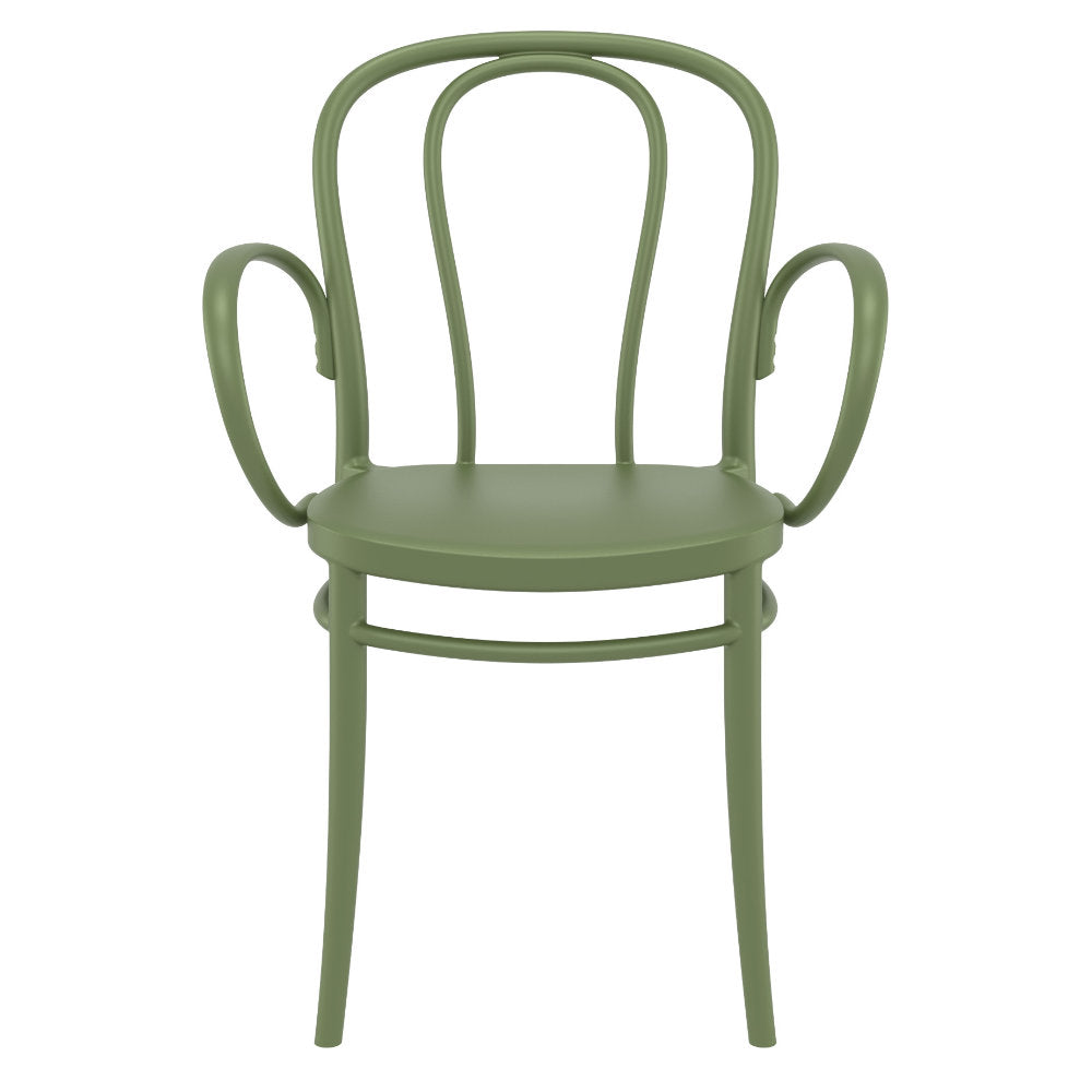 Compamia Victor XL Resin Outdoor Chair Black/Dark Gray/Taupe/Olive Green/White - Set of 2