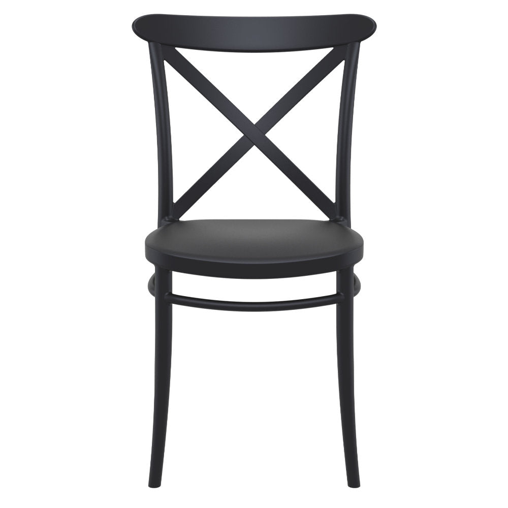 Compamia Cross Resin Outdoor Chair Black/Dark Gray/Taupe/Olive Green/White - Set of 2