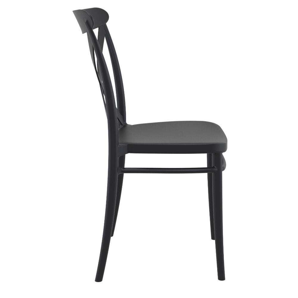 Compamia Cross Resin Outdoor Chair Black/Dark Gray/Taupe/Olive Green/White - Set of 2