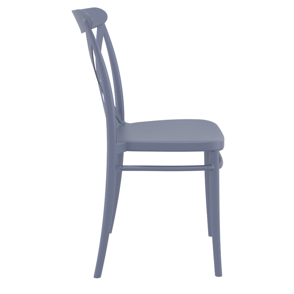 Compamia Cross Resin Outdoor Chair Black/Dark Gray/Taupe/Olive Green/White - Set of 2