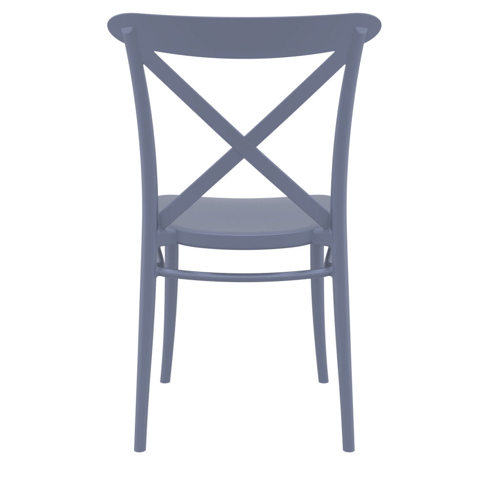 Compamia Cross Resin Outdoor Chair Black/Dark Gray/Taupe/Olive Green/White - Set of 2