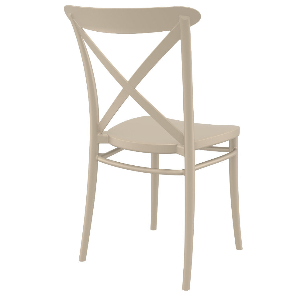 Compamia Cross Resin Outdoor Chair Black/Dark Gray/Taupe/Olive Green/White - Set of 2