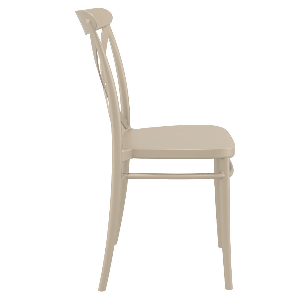 Compamia Cross Resin Outdoor Chair Black/Dark Gray/Taupe/Olive Green/White - Set of 2