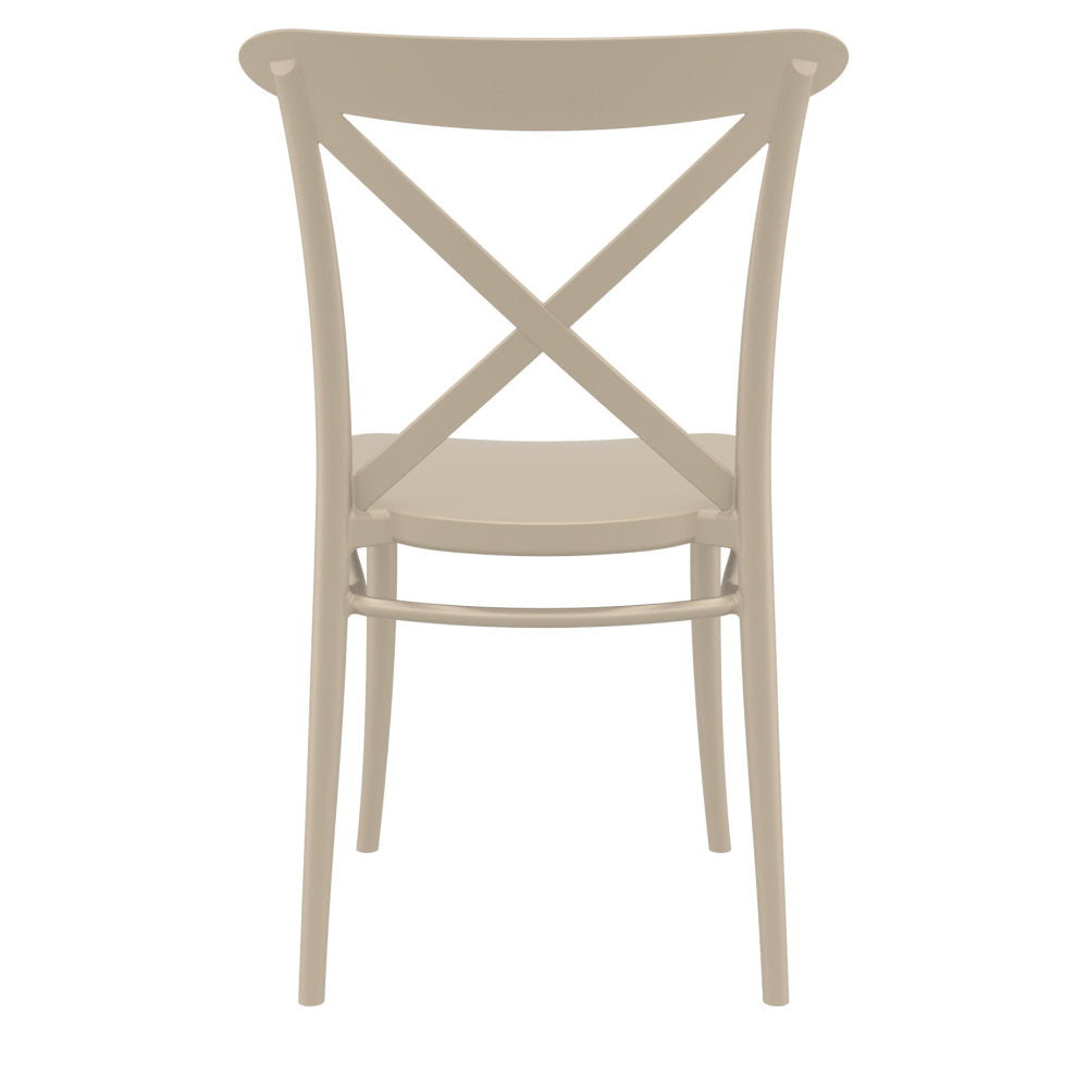 Compamia Cross Resin Outdoor Chair Black/Dark Gray/Taupe/Olive Green/White - Set of 2