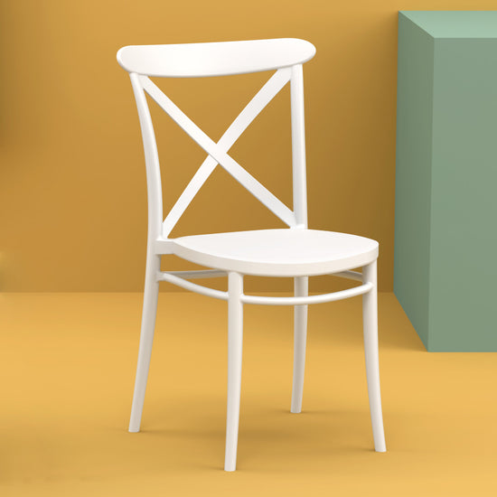 Compamia Cross Resin Outdoor Chair Black/Dark Gray/Taupe/Olive Green/White - Set of 2