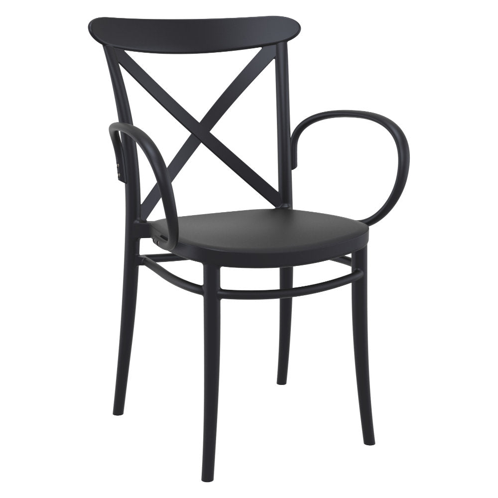 Compamia Cross XL Resin Outdoor Chair Black/Dark Gray/Taupe/Olive Green/White - Set of 2