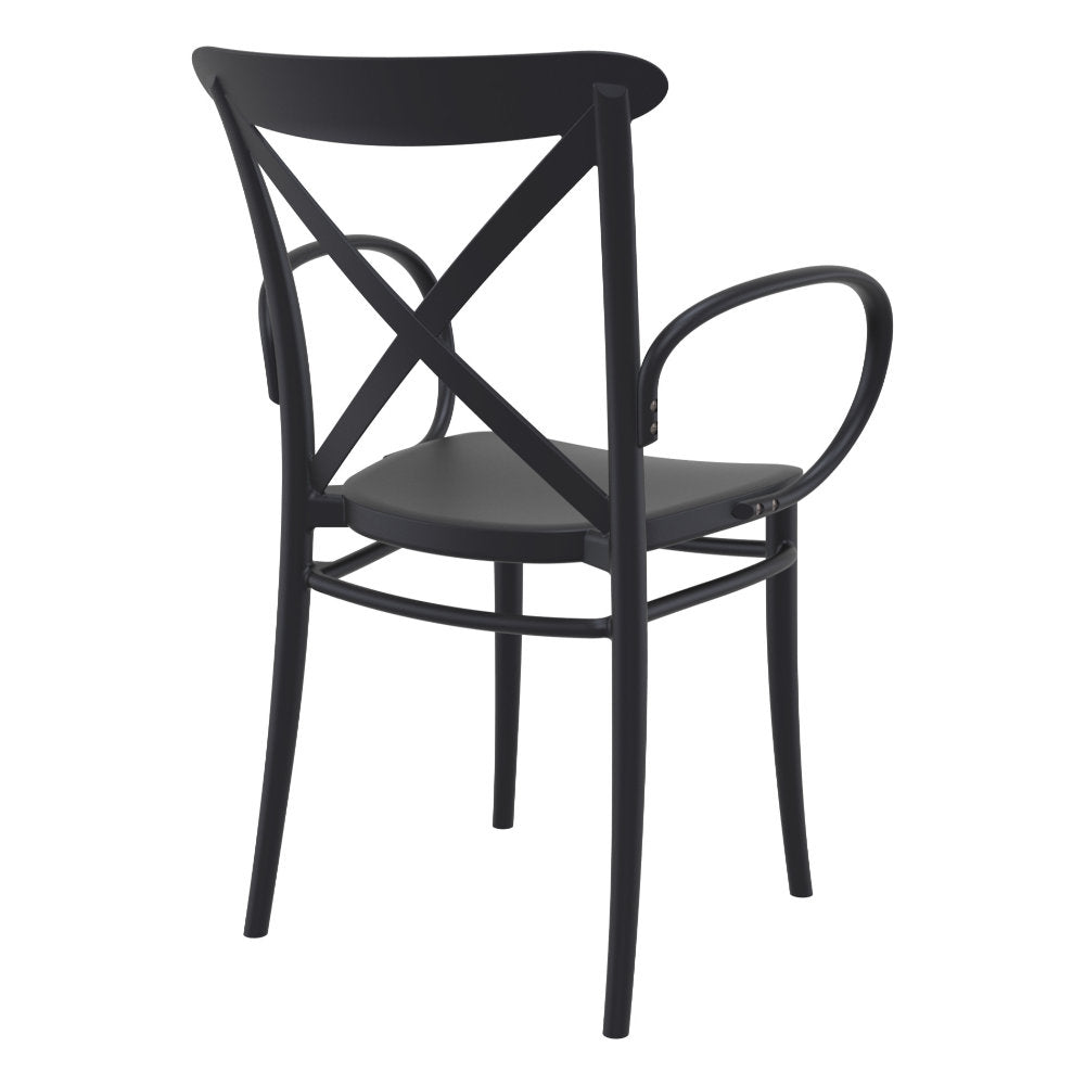 Compamia Cross XL Resin Outdoor Chair Black/Dark Gray/Taupe/Olive Green/White - Set of 2