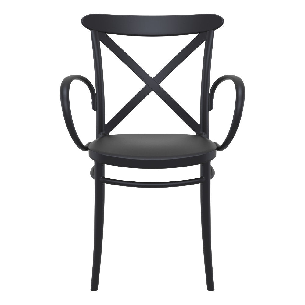 Compamia Cross XL Resin Outdoor Chair Black/Dark Gray/Taupe/Olive Green/White - Set of 2