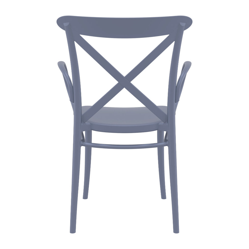 Compamia Cross XL Resin Outdoor Chair Black/Dark Gray/Taupe/Olive Green/White - Set of 2