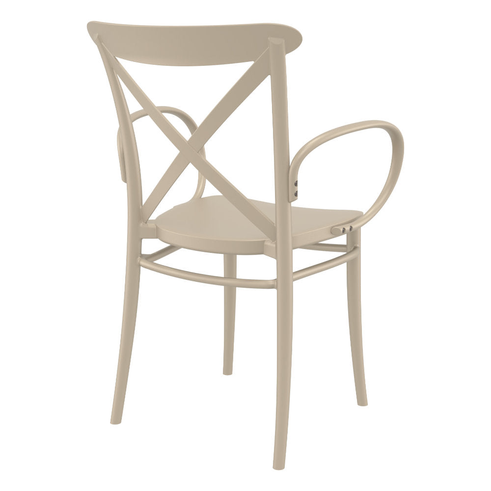 Compamia Cross XL Resin Outdoor Chair Black/Dark Gray/Taupe/Olive Green/White - Set of 2