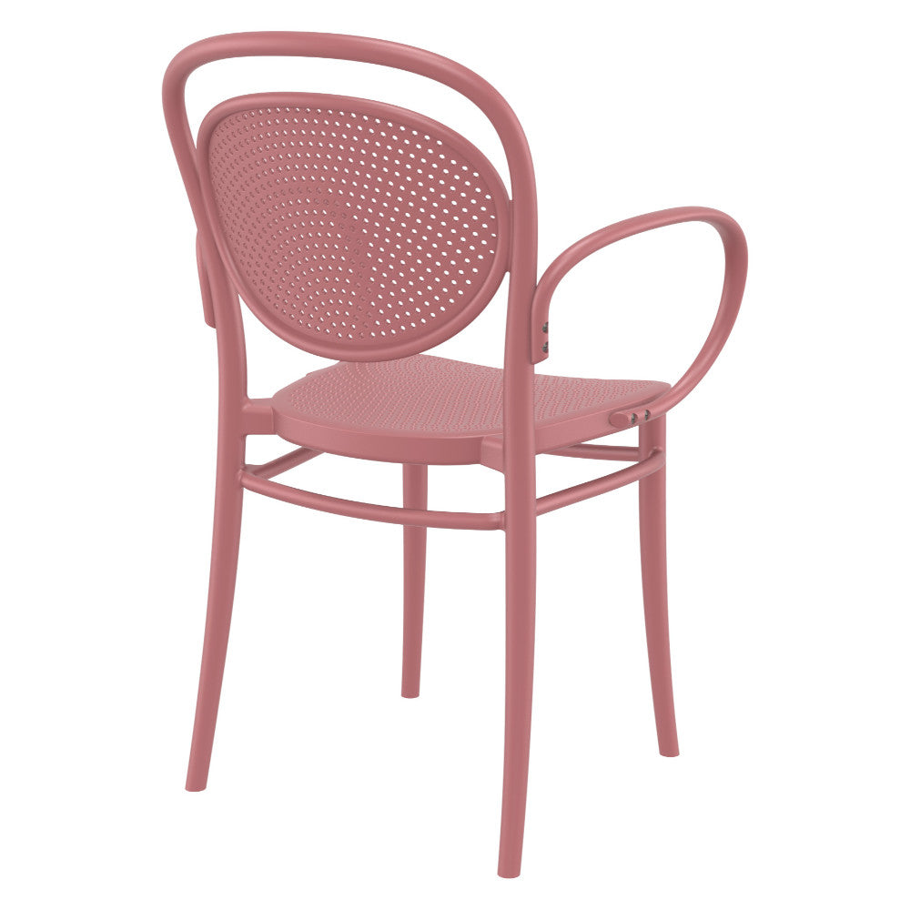 Compamia Marcel XL Resin Outdoor Arm Chair Marsala - Set of 2