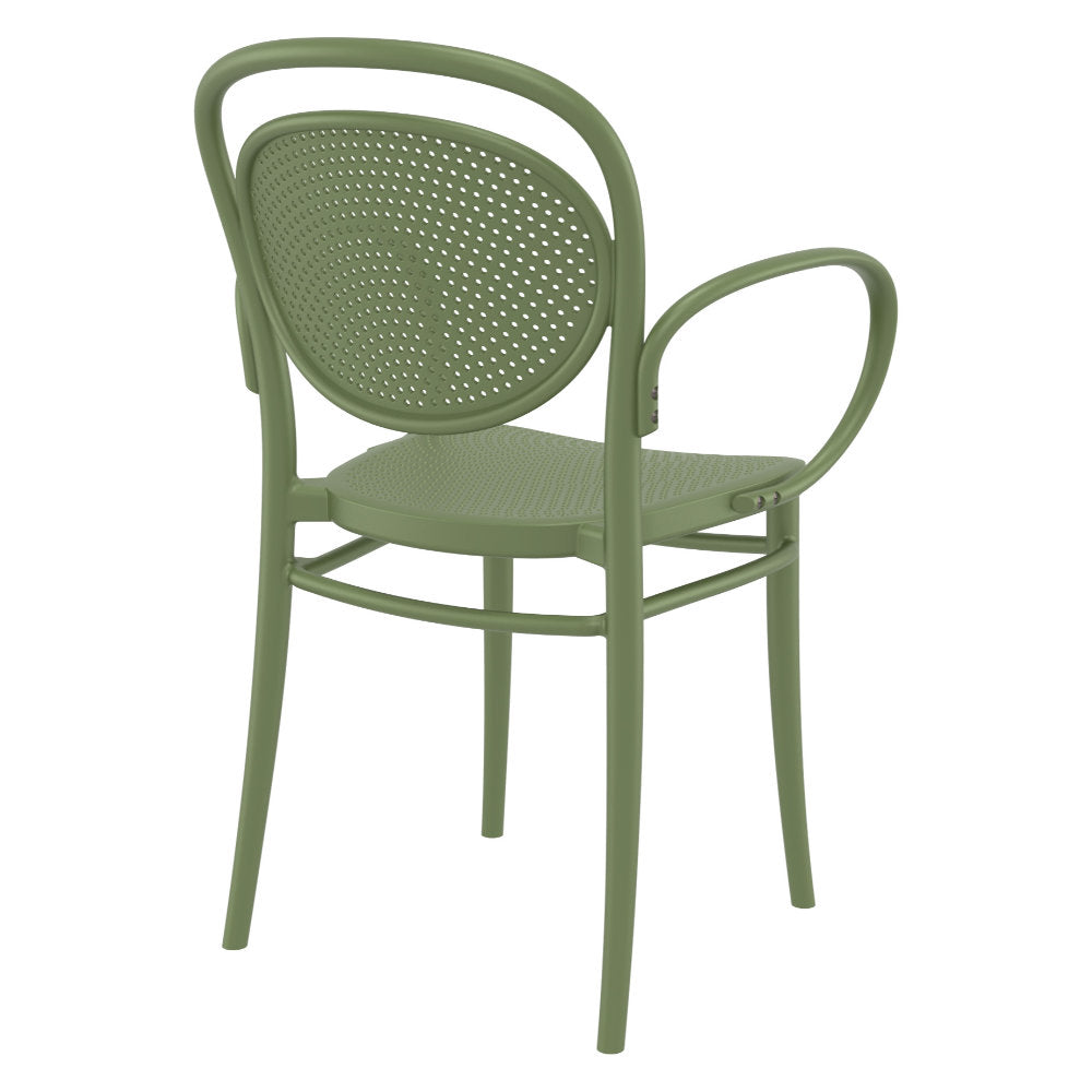 Compamia Marcel XL Resin Outdoor Chair Black/Dark Gray/Taupe/Olive Green/White - Set of 2