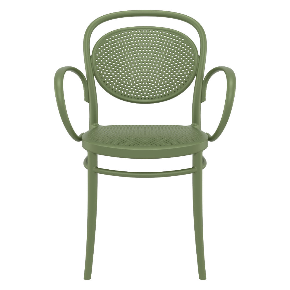Compamia Marcel XL Resin Outdoor Chair Black/Dark Gray/Taupe/Olive Green/White - Set of 2