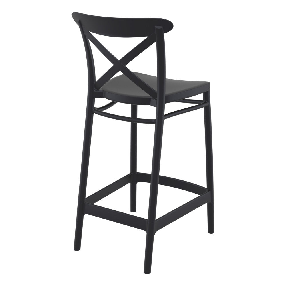 Compamia Cross Counter Stool Black/Dark Gray/Taupe/Olive Green/White - Set of 2