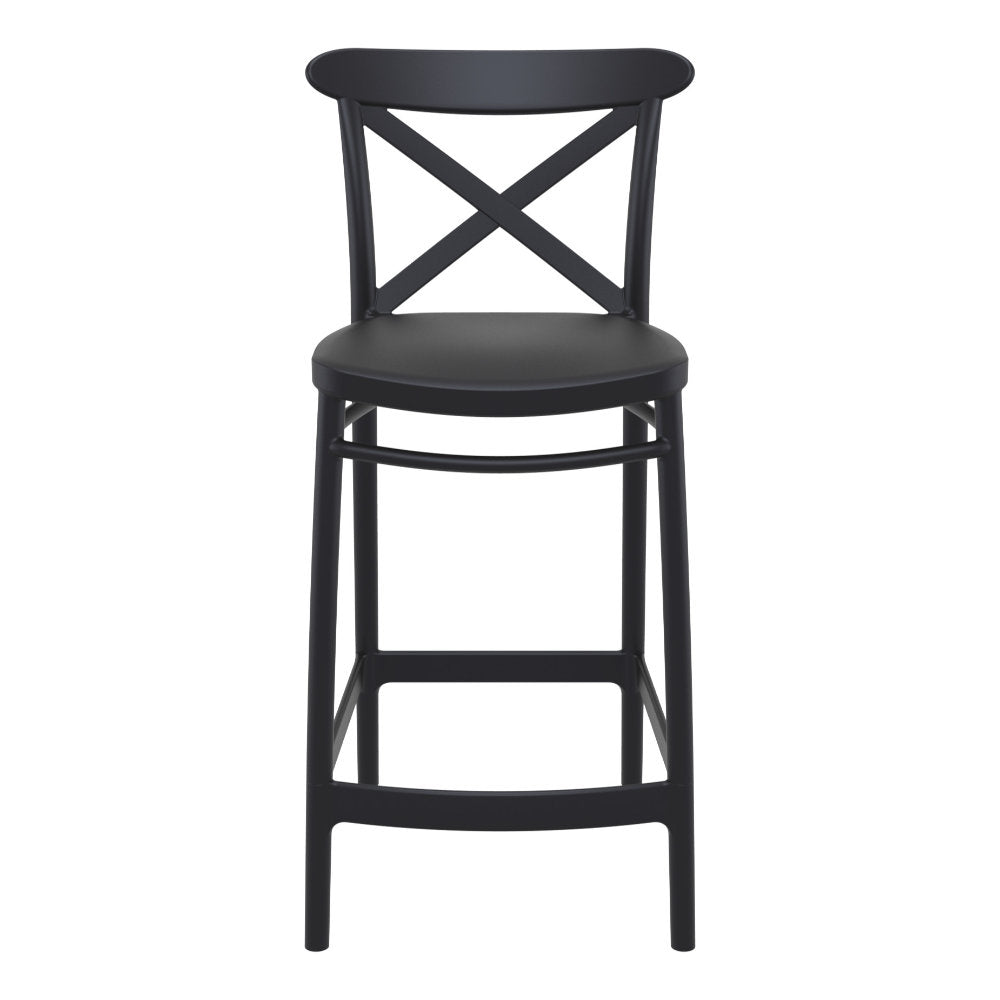Compamia Cross Counter Stool Black/Dark Gray/Taupe/Olive Green/White - Set of 2