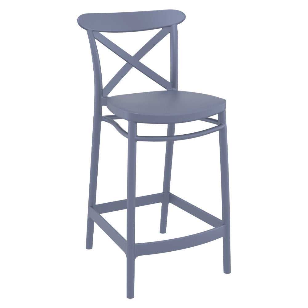 Compamia Cross Counter Stool Black/Dark Gray/Taupe/Olive Green/White - Set of 2