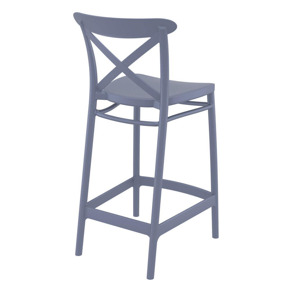 Compamia Cross Counter Stool Black/Dark Gray/Taupe/Olive Green/White - Set of 2