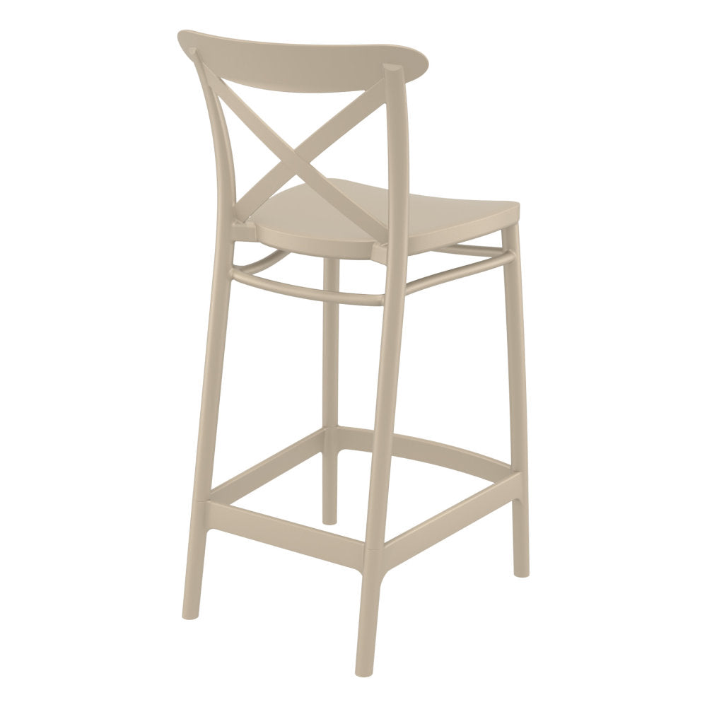 Compamia Cross Counter Stool Black/Dark Gray/Taupe/Olive Green/White - Set of 2