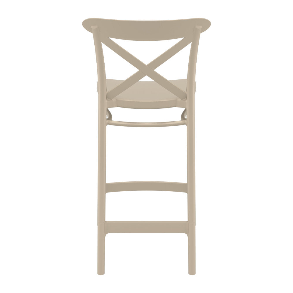 Compamia Cross Counter Stool Black/Dark Gray/Taupe/Olive Green/White - Set of 2