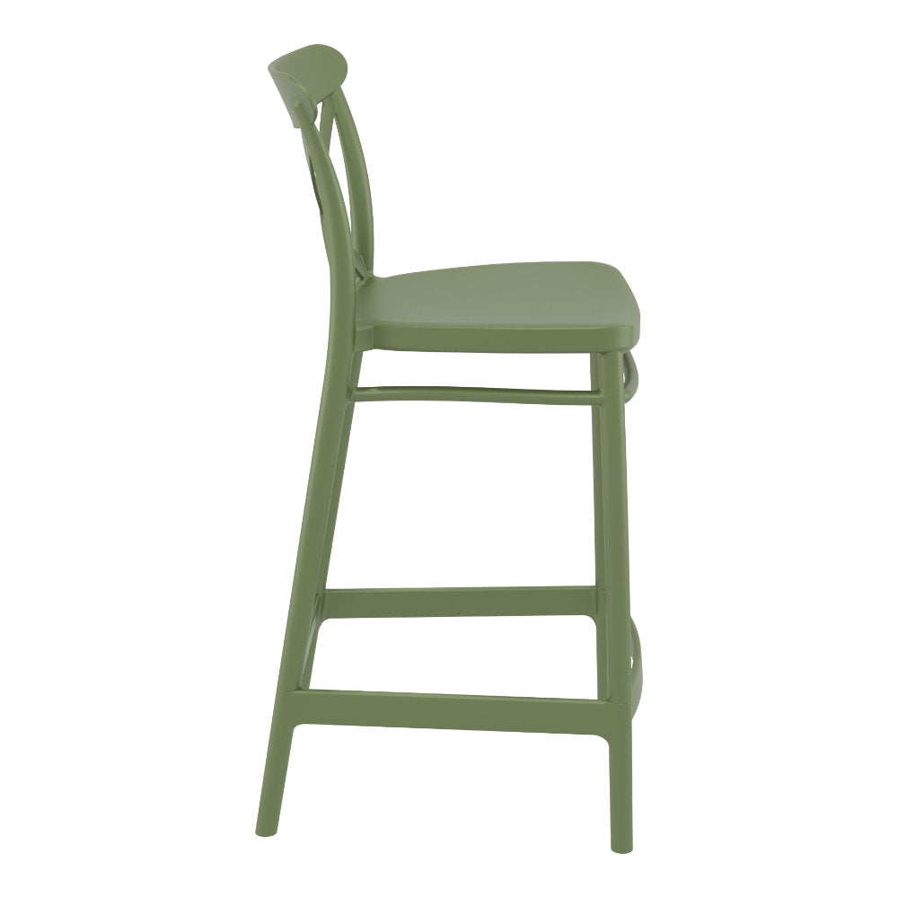 Compamia Cross Counter Stool Black/Dark Gray/Taupe/Olive Green/White - Set of 2