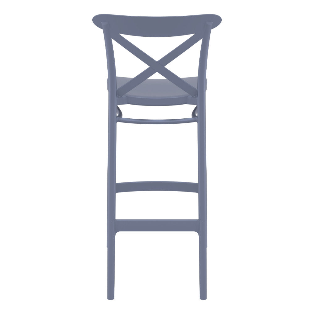 Compamia Cross Bar Stool Black/Dark Gray/Taupe/Olive Green/White - Set of 2