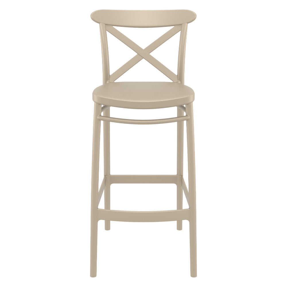 Compamia Cross Bar Stool Black/Dark Gray/Taupe/Olive Green/White - Set of 2