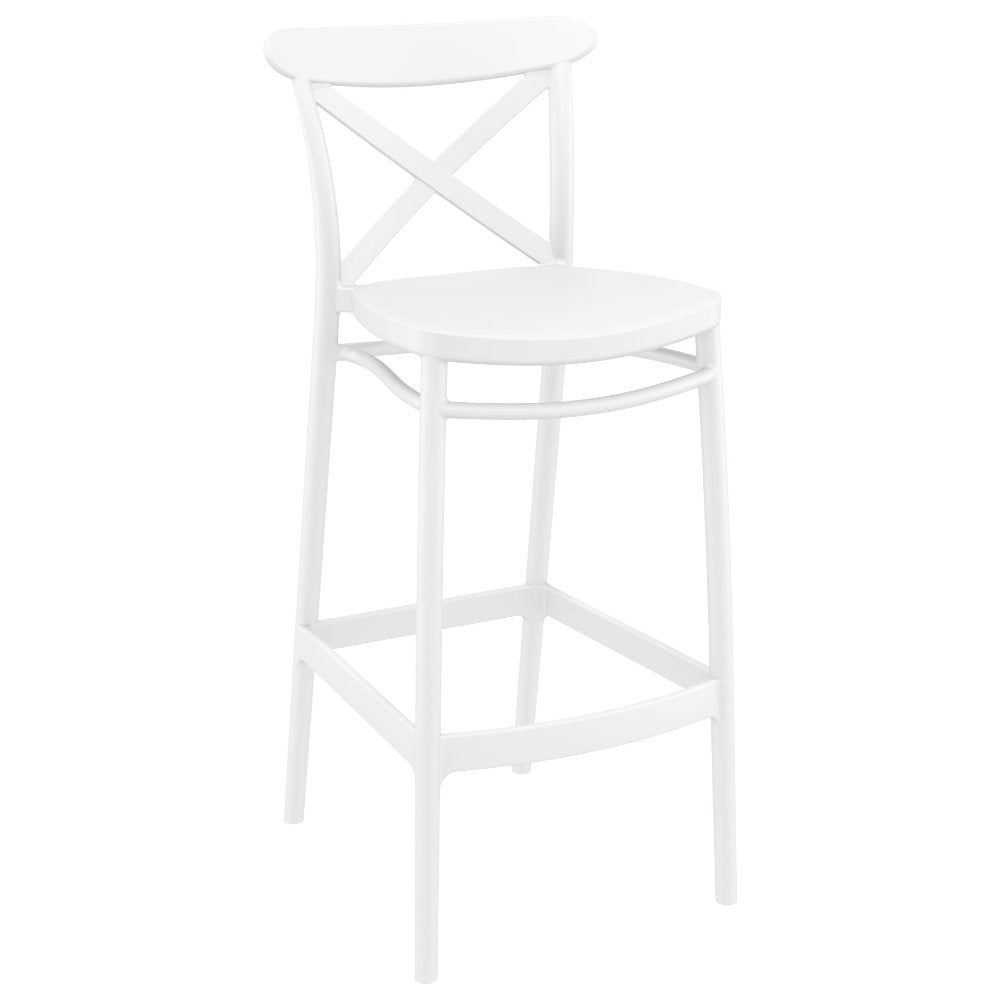 Compamia Cross Bar Stool Black/Dark Gray/Taupe/Olive Green/White - Set of 2