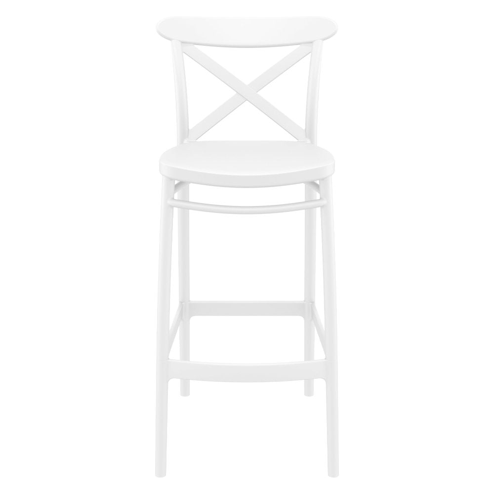 Compamia Cross Bar Stool Black/Dark Gray/Taupe/Olive Green/White - Set of 2