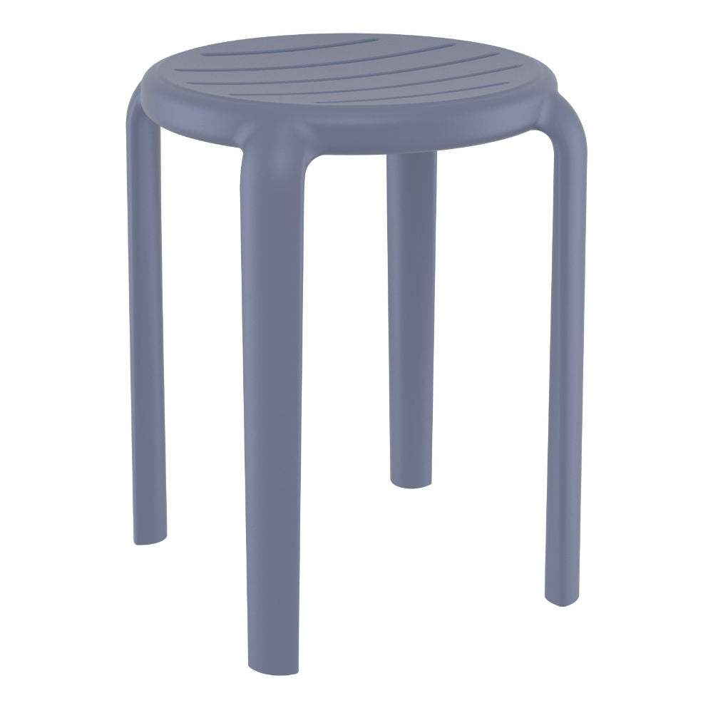 Compamia Tom Resin Dining Stool in Black/Dark Gray/Taupe/Marsala/Olive Green/White - Set of 2