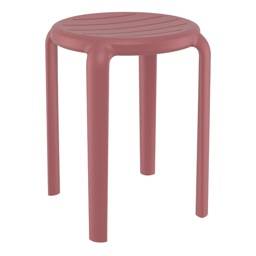 Compamia Tom Resin Dining Stool in Black/Dark Gray/Taupe/Marsala/Olive Green/White - Set of 2
