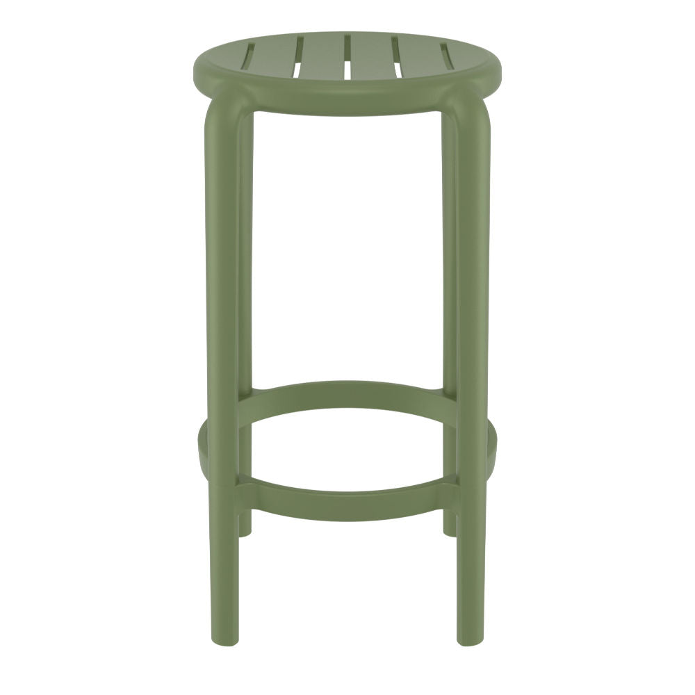 Compamia Tom Resin Counter Stool in Black/Dark Gray/Taupe/Marsala/Olive Green/White - Set of 2