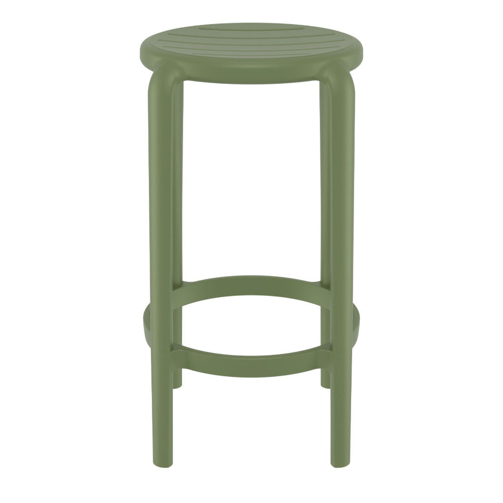 Compamia Tom Resin Counter Stool in Black/Dark Gray/Taupe/Marsala/Olive Green/White - Set of 2