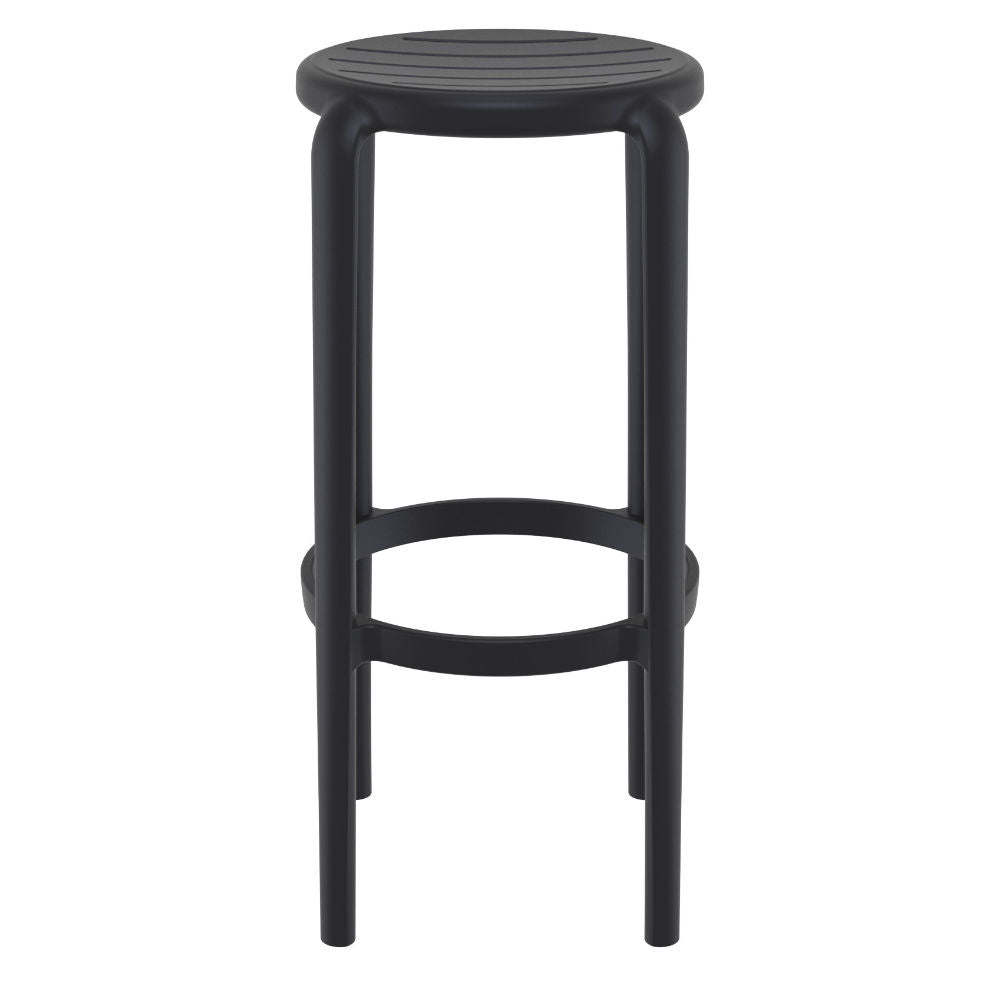 Compamia Tom Resin Bar Stool in Black/Dark Gray/Taupe/Marsala/Olive Green/White - Set of 2