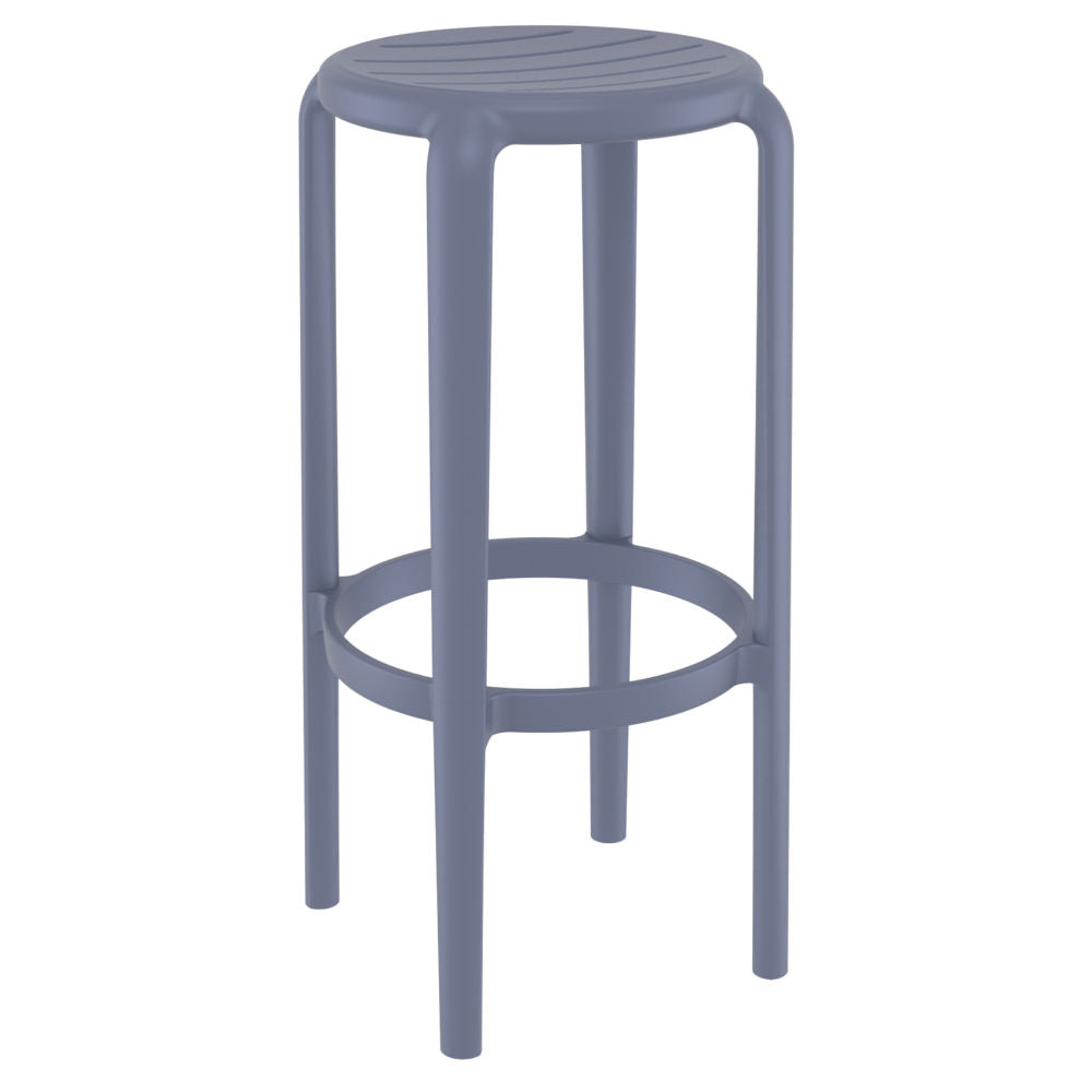 Compamia Tom Resin Bar Stool in Black/Dark Gray/Taupe/Marsala/Olive Green/White - Set of 2