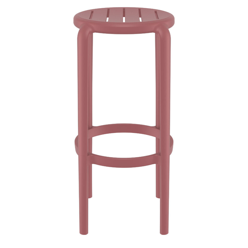 Compamia Tom Resin Bar Stool in Black/Dark Gray/Taupe/Marsala/Olive Green/White - Set of 2