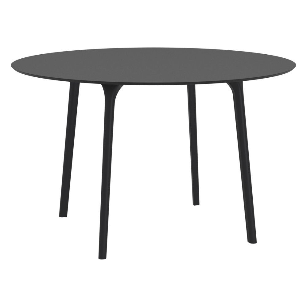Compamia Maya 47 inch Outdoor Round Dining Table in Black/White