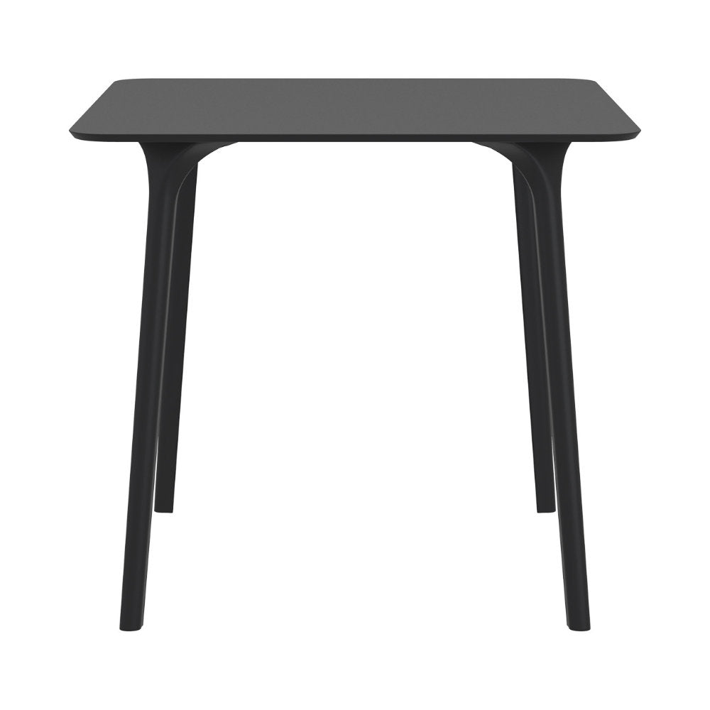 Compamia Maya 31 inch Outdoor Square Dining Table in White/Black