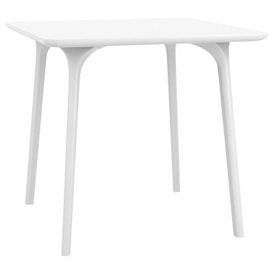 Compamia Maya 31 inch Outdoor Square Dining Table in White/Black