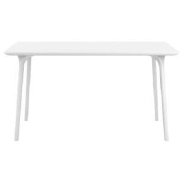 Compamia Maya 55 inch Outdoor Rectangle Dining Table in Black/White