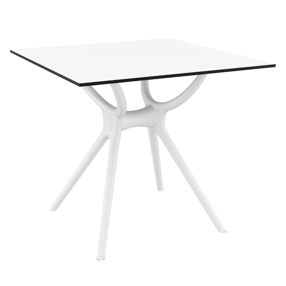 Compamia Air XL Dining Set with 2 Arm Chairs White