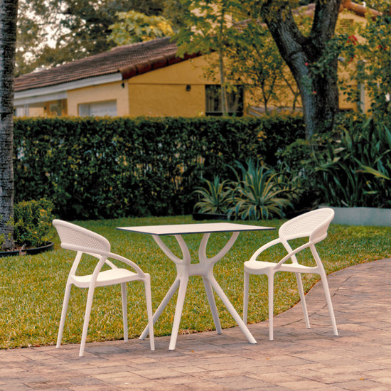 Compamia Sunset Dining Set with 2 Chairs White