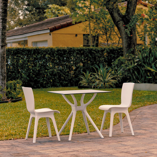 Compamia Mio Dining Set with 2 Chairs White