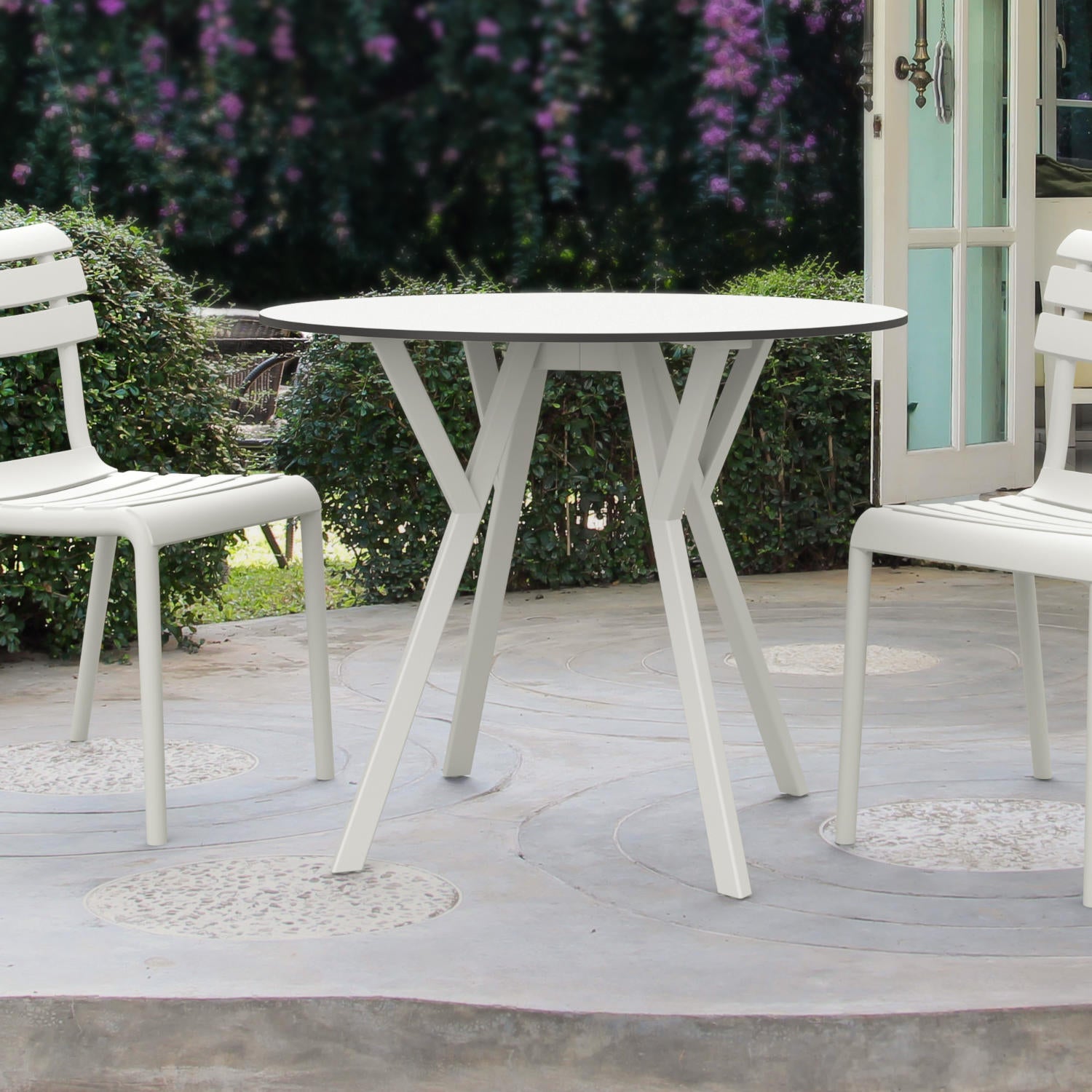 Compamia Max Square Table 35 inch In Black/White