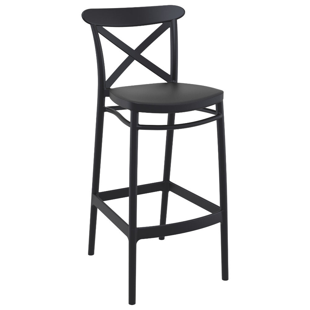 Compamia Vegas Cross 5 pc Bar Set with 39 inch to 55 inch Extendable in Black/Dark Gray/Taupe/White