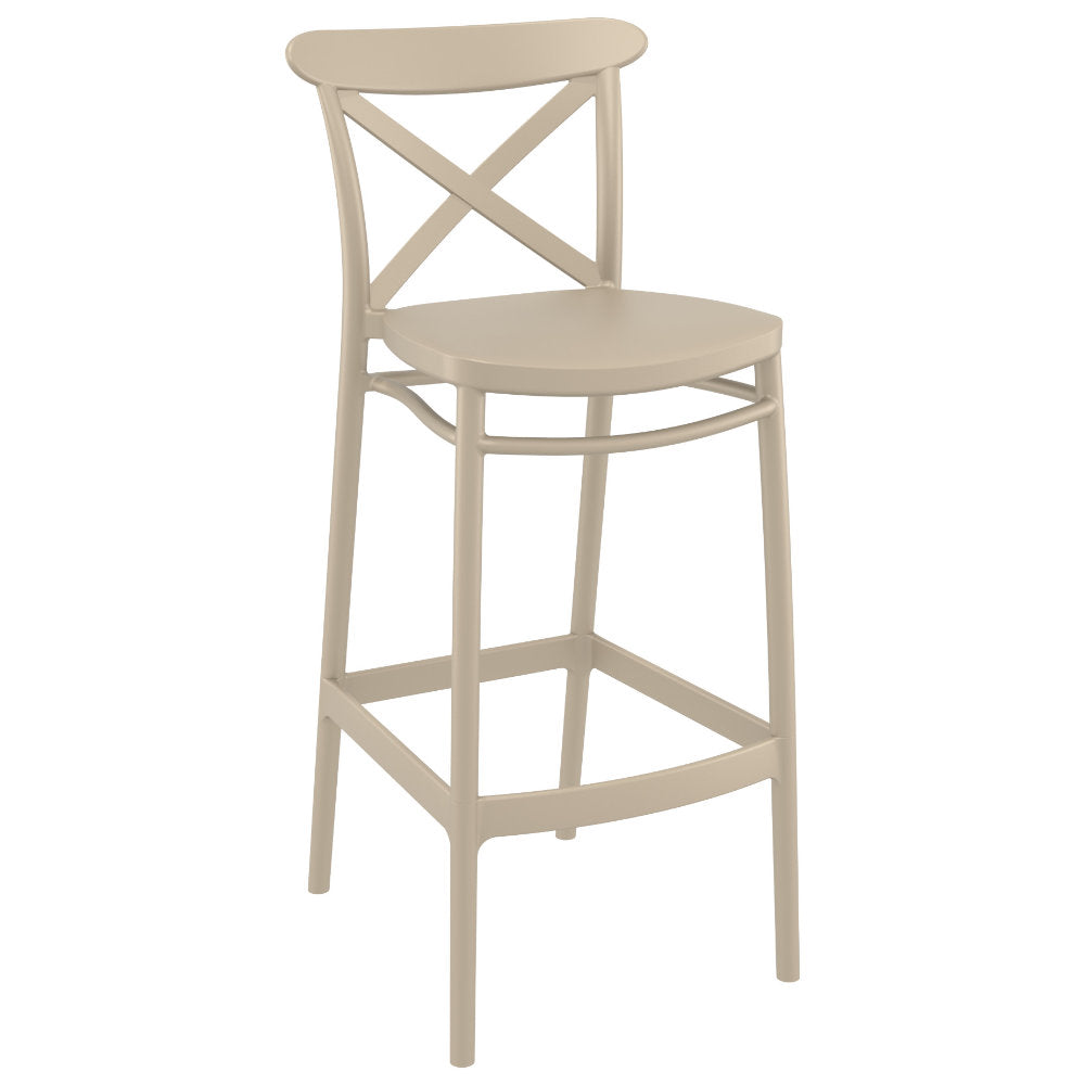 Compamia Vegas Cross 5 pc Bar Set with 39 inch to 55 inch Extendable in Black/Dark Gray/Taupe/White