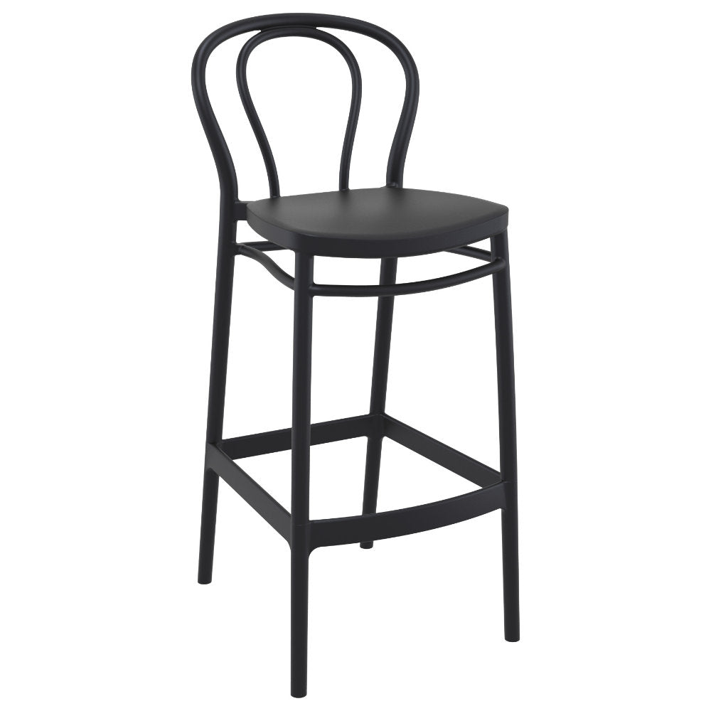 Compamia Vegas Victor 5 pc Bar Set with 39 inch to 55 inch Extendable in Black/Dark Gray/Taupe/White