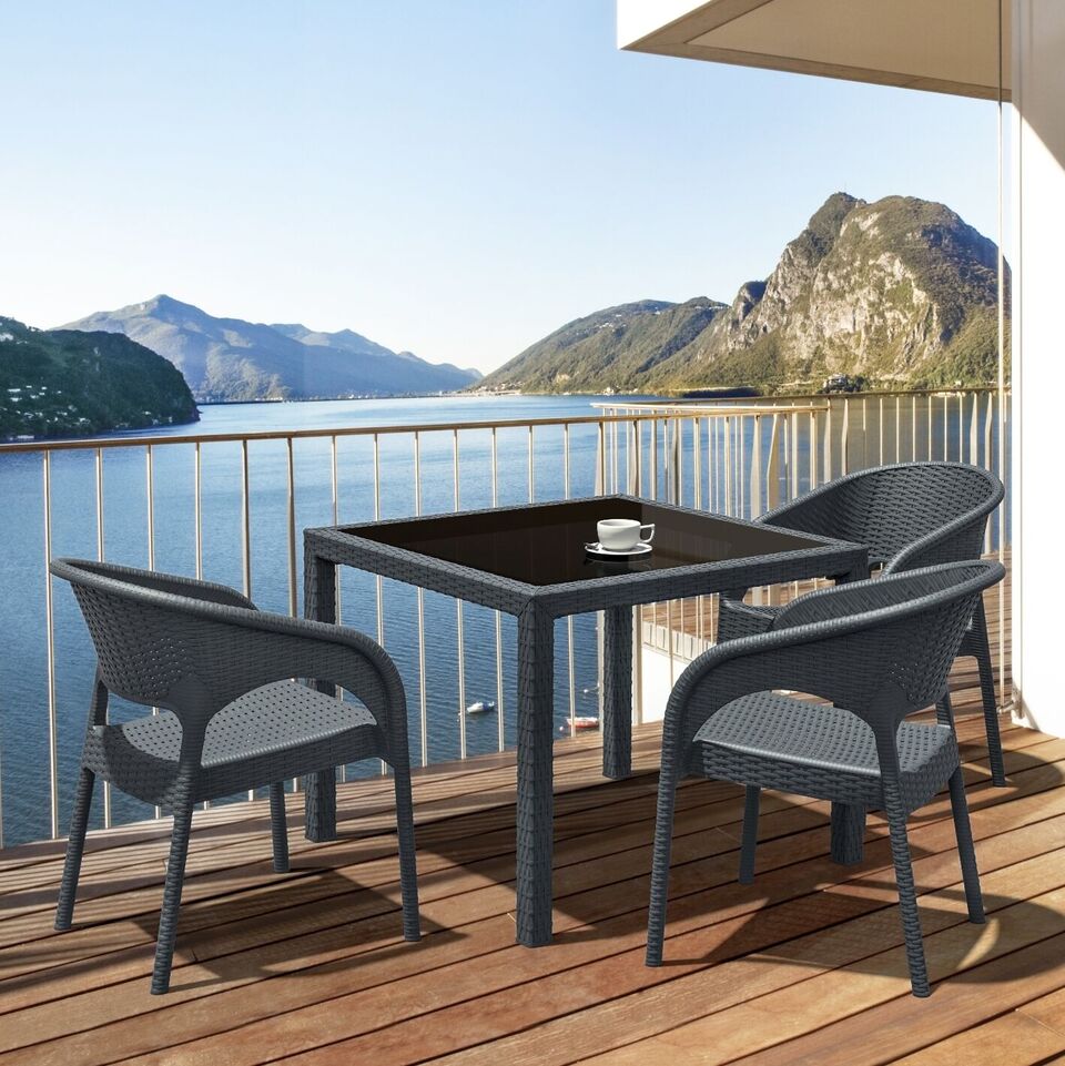 Compamia Panama Resin Wickerlook Dining Arm Chair Set of 2